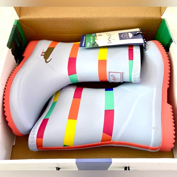 🐸Joules Kids Welly Rain Boots - 🦀 Last 3 in Adorable Styles: Frog Crab Ladybug!🐞 - Picture 12 of 16